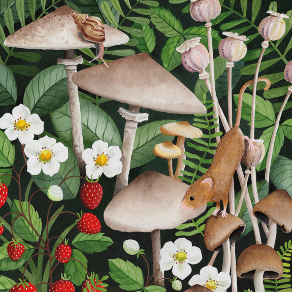 Strawberry Patch Blank Card