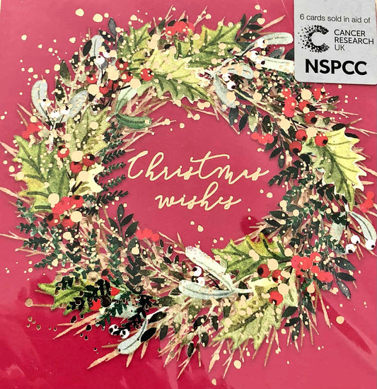 Christmas Wishes (pack of 6 Christmas charity cards)
