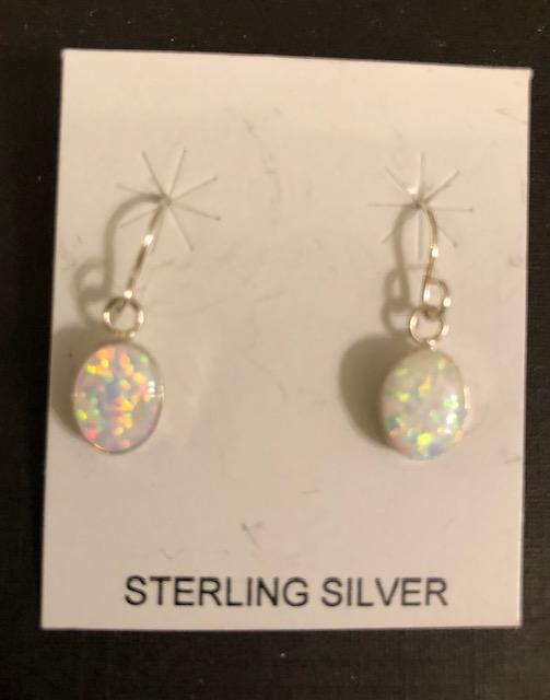 White Opal Earrings