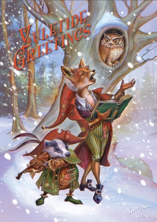 Wildwood Carols Yulecard by Anne Stokes