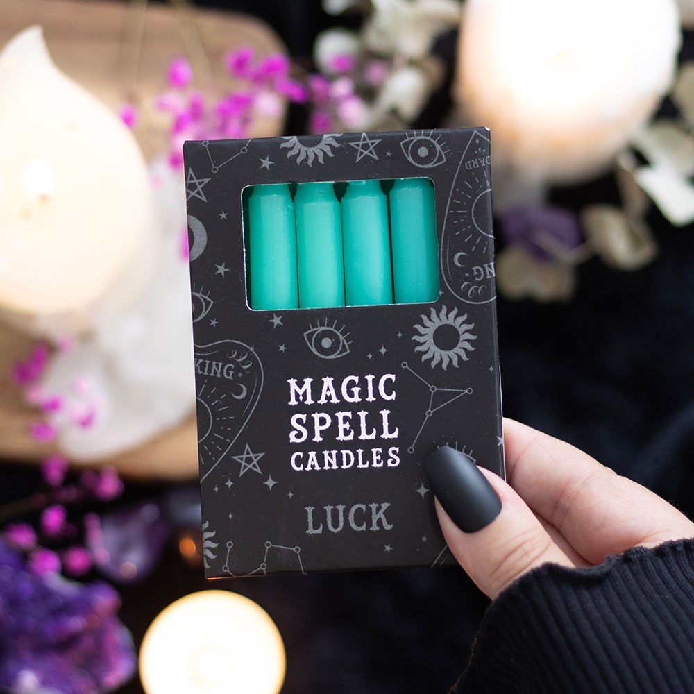 Green Spell Candles (for LUCK)