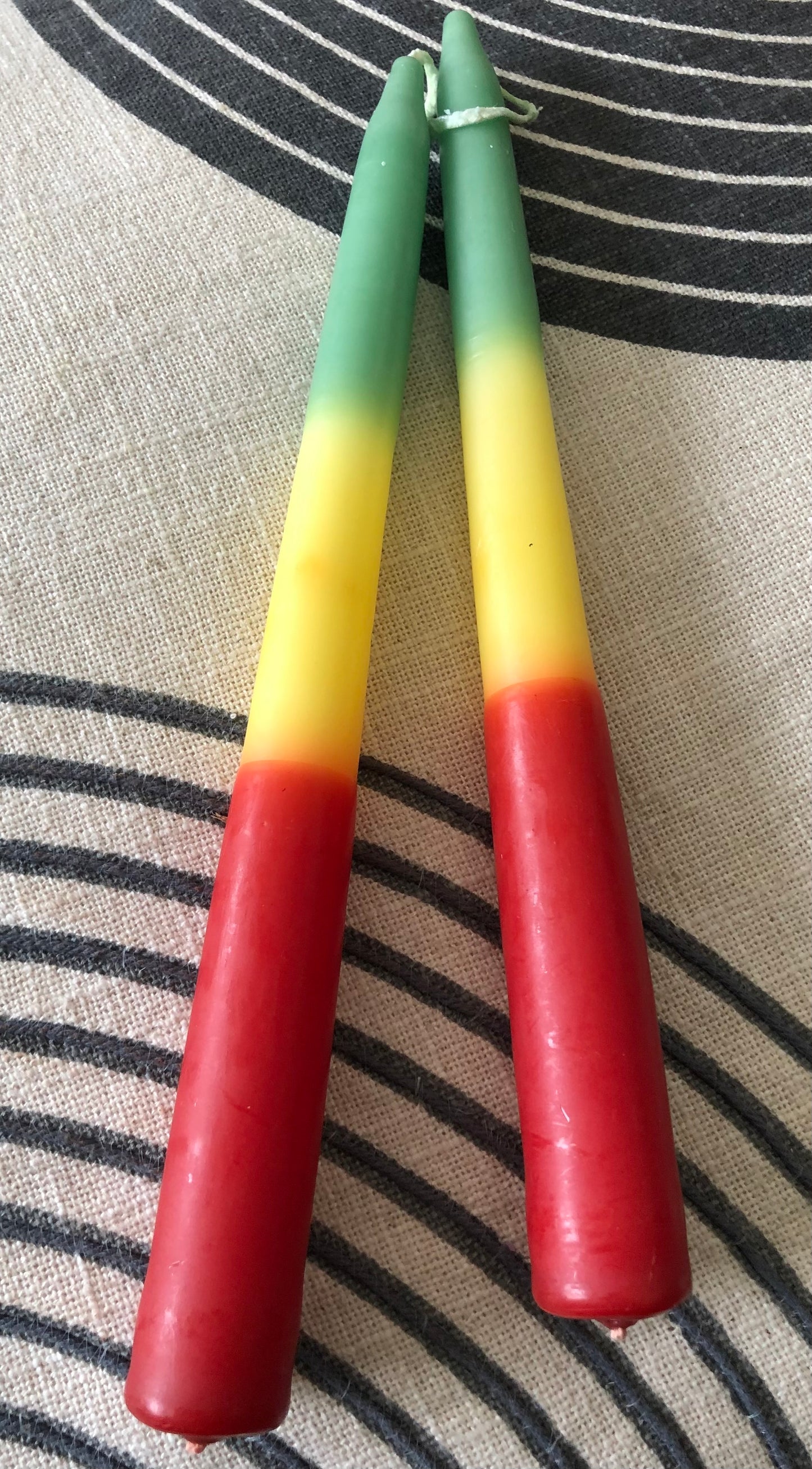 Rasta Candles (sold as a pair)