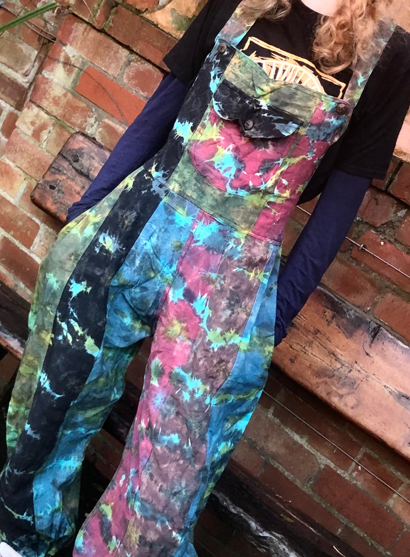 Cotton Dungarees (Tye-die).
