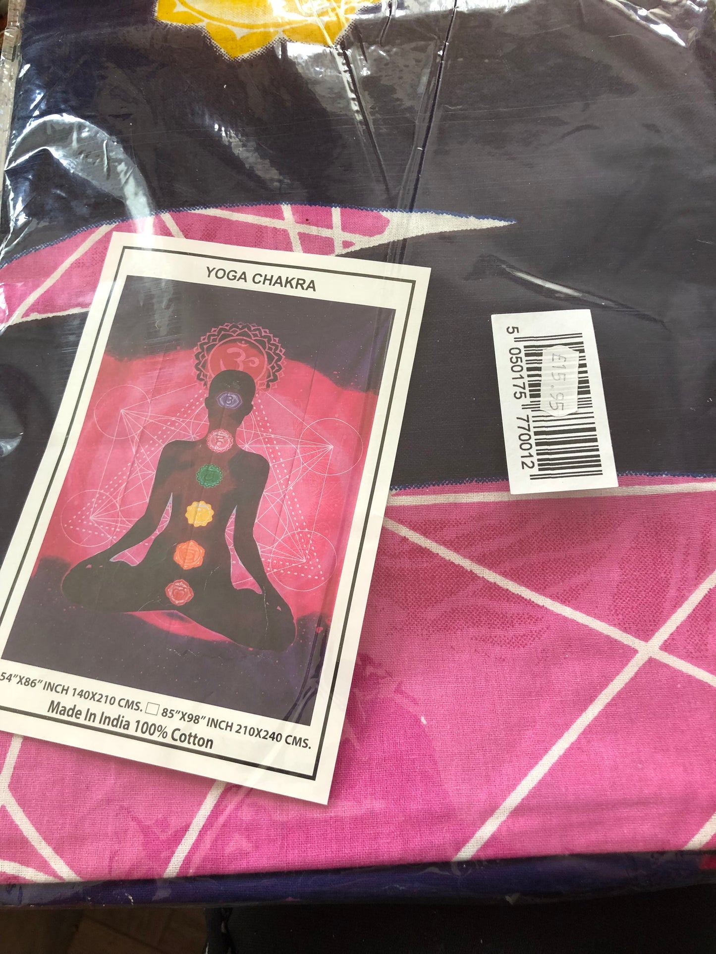 Yoga Chakra Single Bedspread/Wall Hanging.
