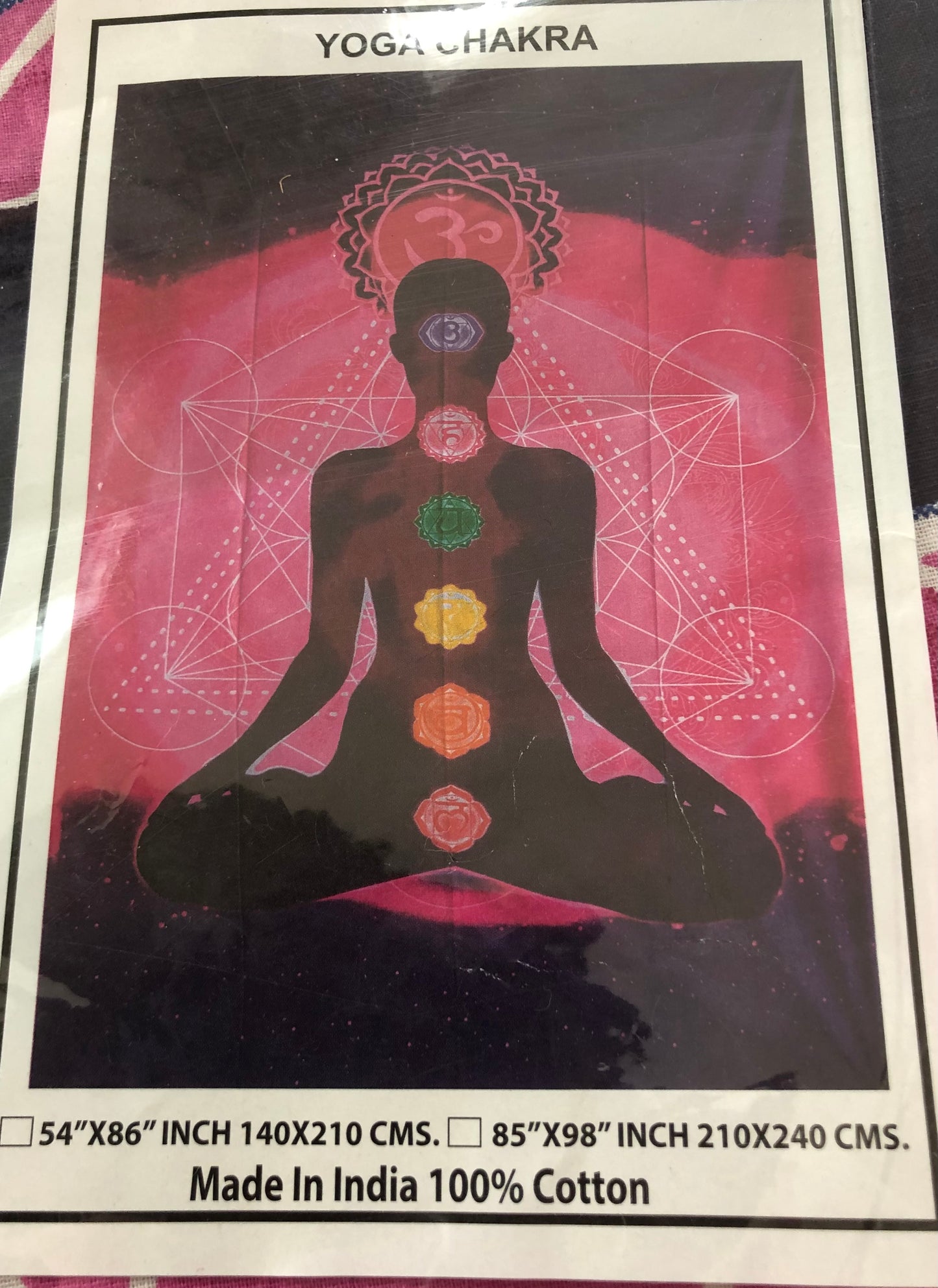 Yoga Chakra Single Bedspread/Wall Hanging.