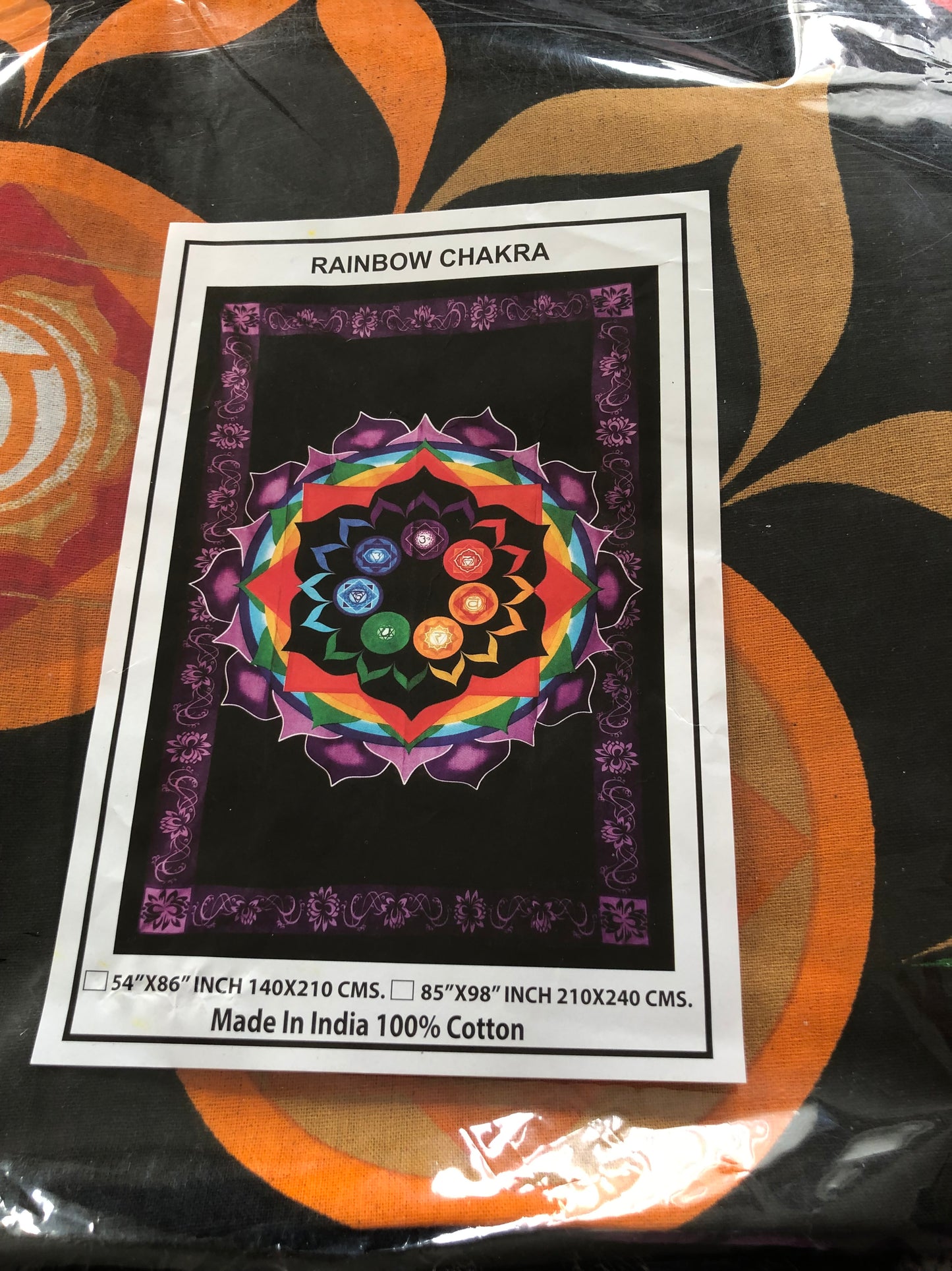 Rainbow Chakra Wall Hanging/Throw.