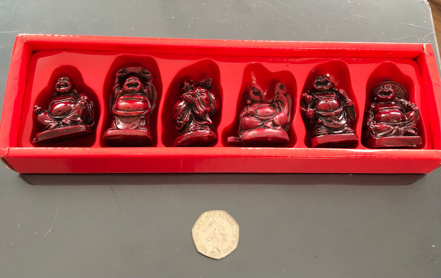 Six Happy Buddhas in a Box.
