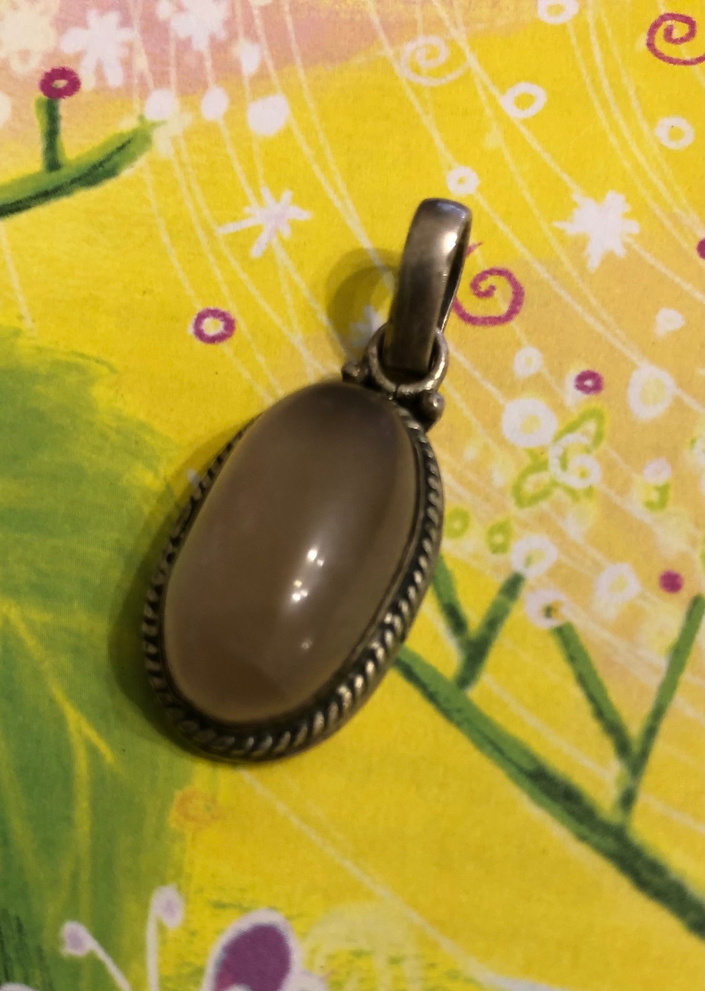 Smokey Quartz & Silver Pendant