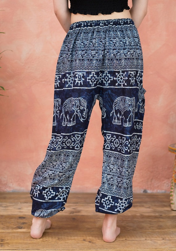 Mud Dye Elephant Harem Trousers (free size) T14 Nam