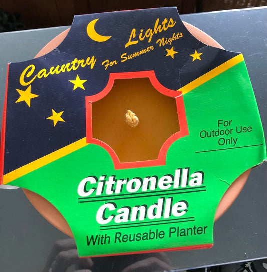 Citronella Garden Candle in Planter.