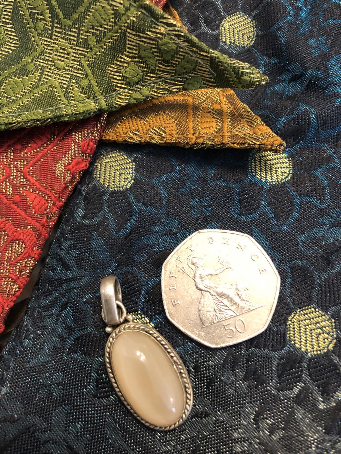 Moonstone and Silver Pendant