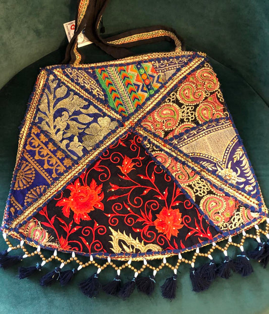 Heavily Embroidered Fairtrade Shoulder Bag.