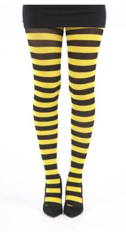 Yellow and Black Hoopy Tights.