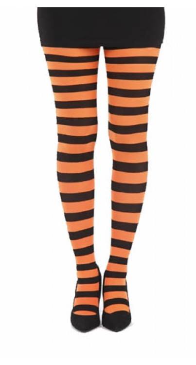 Hoopy Tights (Orange and Black)