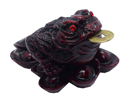 Lucky 3 Legged Bronze Toad.