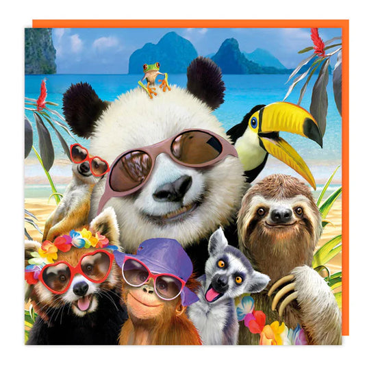 Panda and friends (3D card)