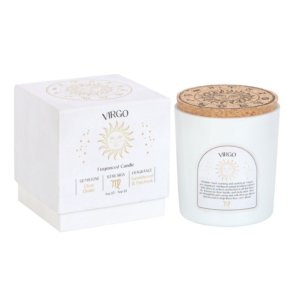 Patchouli & Sandalwood Virgo Fragranced Gemstone Glass Candle (4/16)