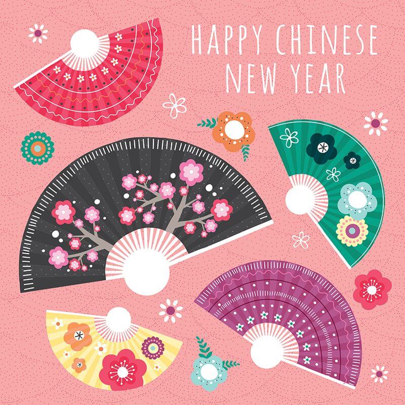 Chinese New Year Card - Fans