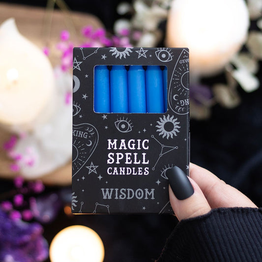 Blue Spell Candles (For WISDOM)
