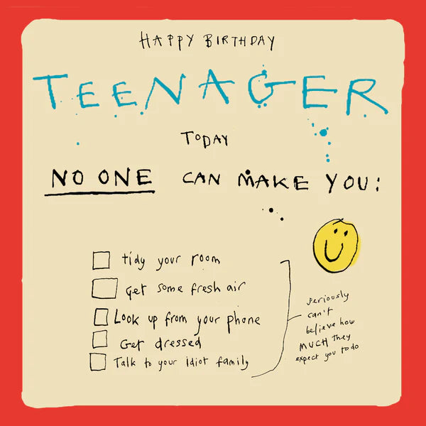 HAPPY BIRTHDAY TEENAGER