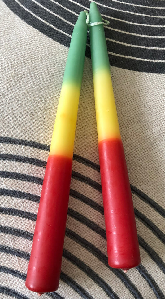 Rasta Candles (sold as a pair)