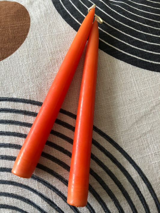 Orange Candles (sold as a pair)