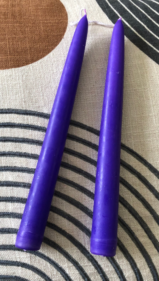Purple Candles (set of two)