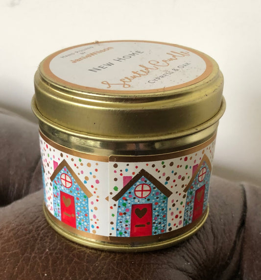New Home (candle in a tin - cypress & oak)