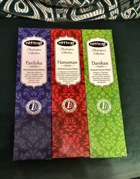 Nitiraj Premium Incense 1 (set of three packs of natural incense)