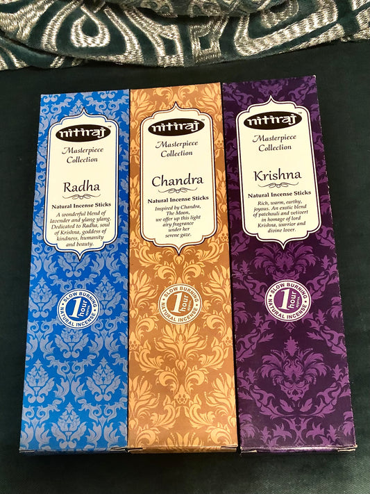 Nitiraj Premium Incense 2 (set of three packs of natural incense)