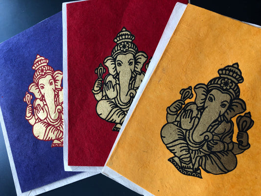 Handmade Paper Ganesh Cards & Envelopes