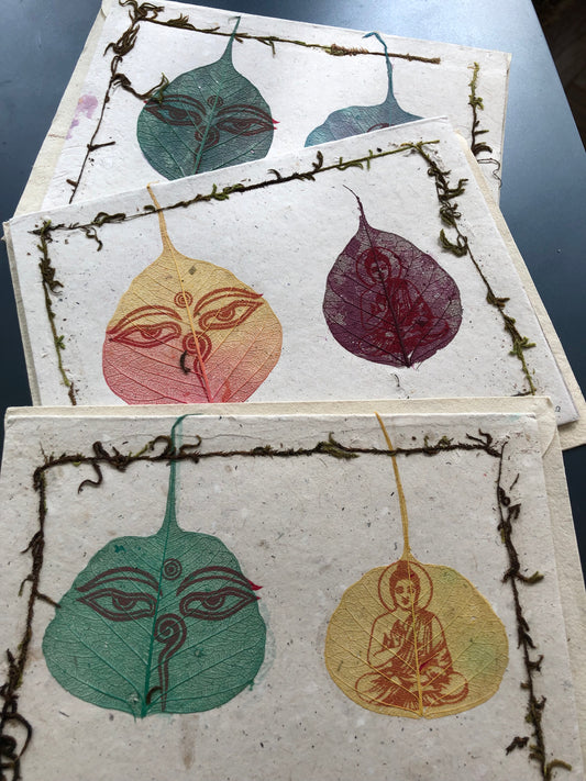 Handpainted Leaf Notelets