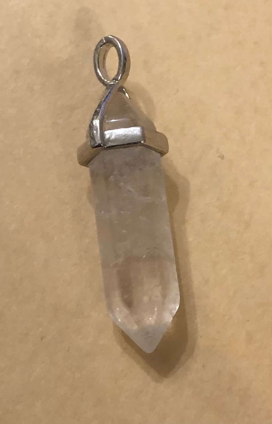 Clear quartz pendant