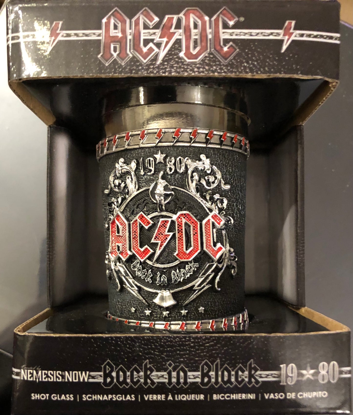 AC/DC Shot Glass.