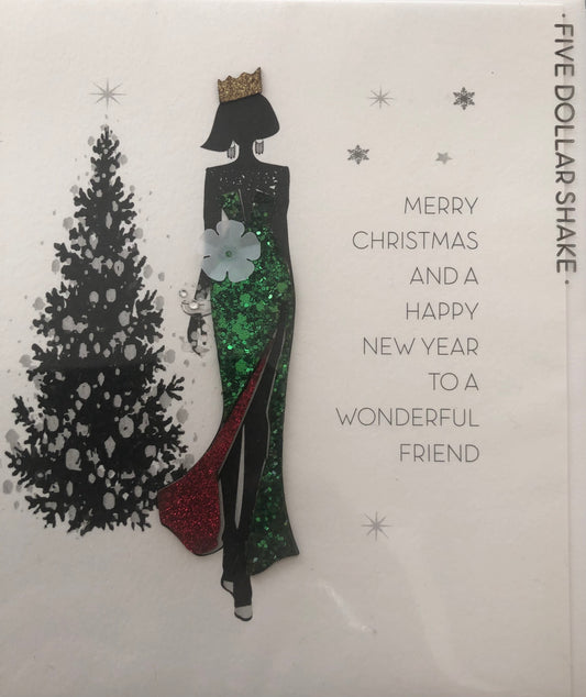 Wonderful Friend Christmas Card.