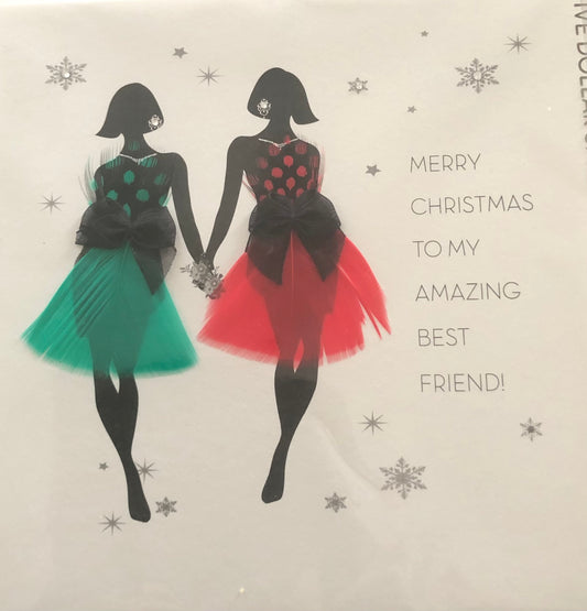 Amazing Best Friend Christmas Card.