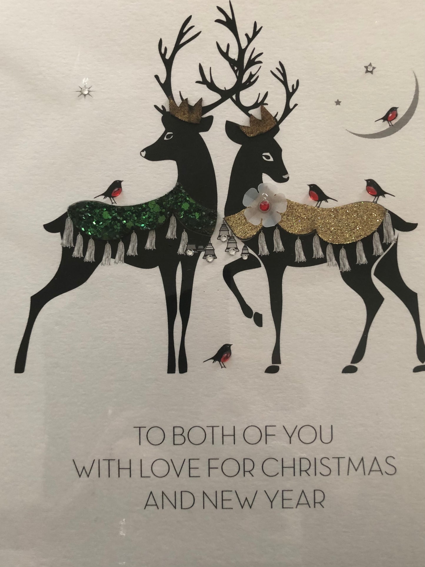 To Both of You. Large Christmas Card.