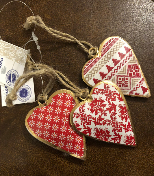 Three Christmas Hearts