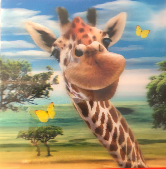 Happy Giraffe 3D Card
