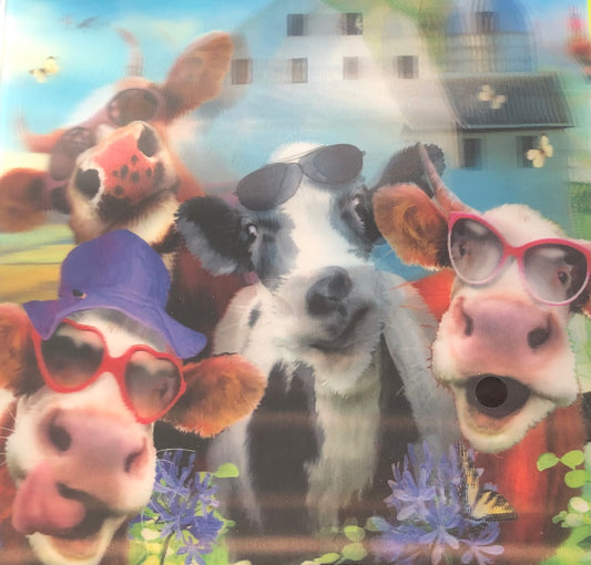 Happy Moo Cows 3D Card