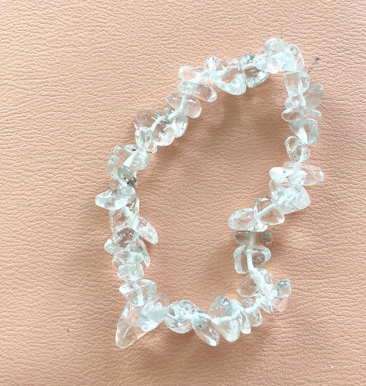 Clear Quartz Crystal Bracelet.