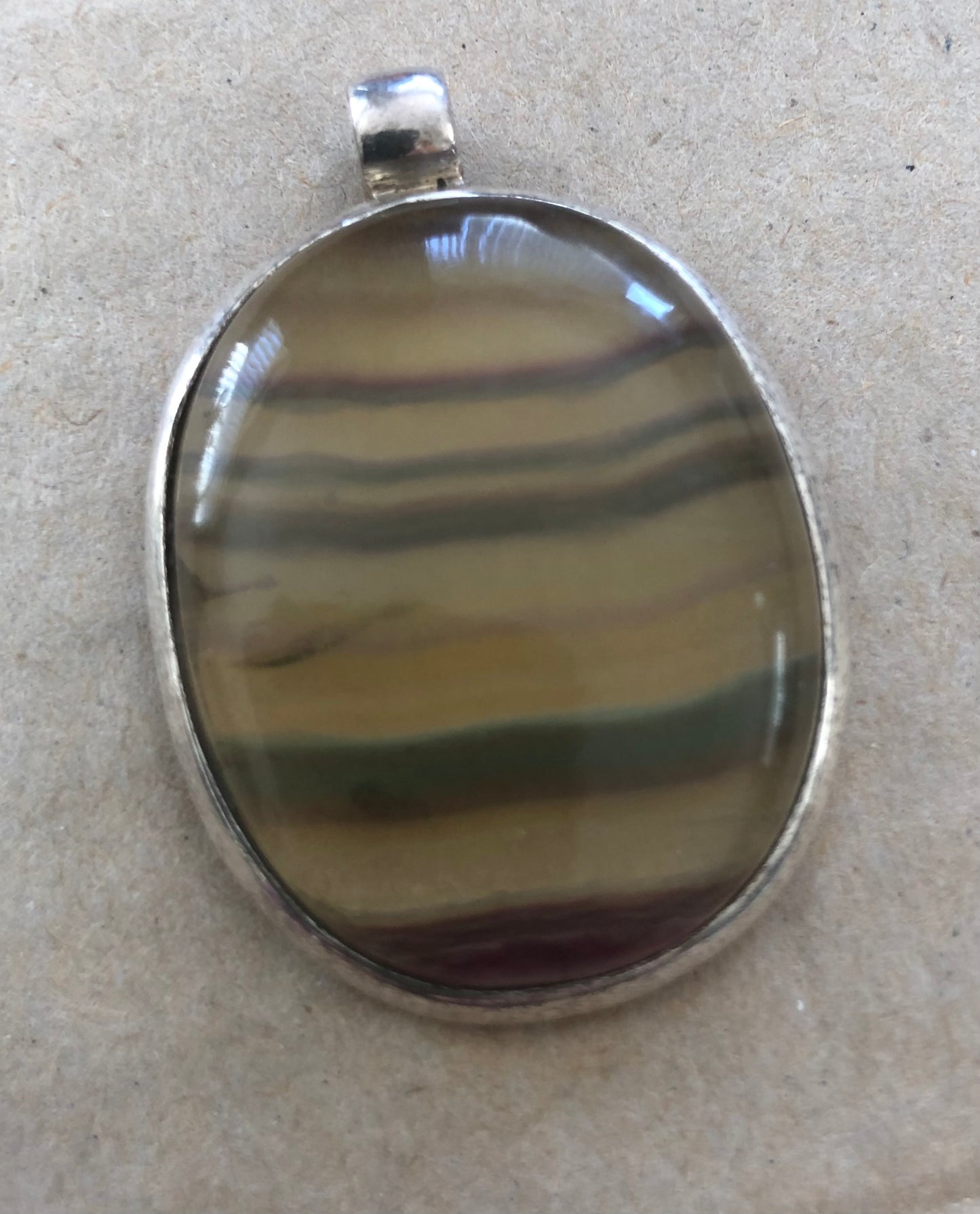Fluorite & Silver Pendant