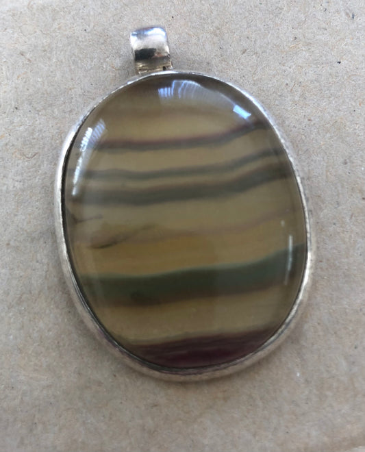 Fluorite & Silver Pendant