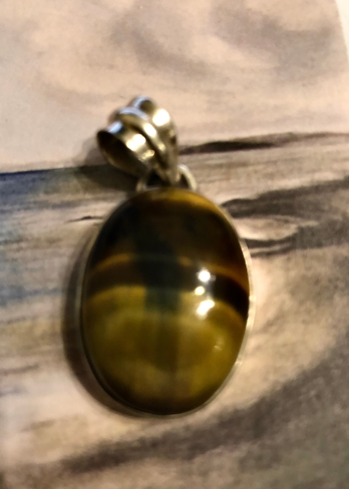 Tiger's Eye and Silver pendant.