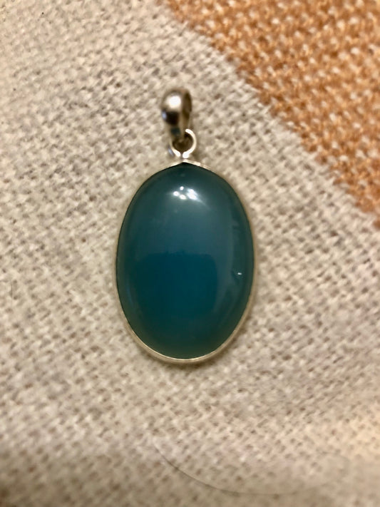 Aquamarine and Silver Pendant