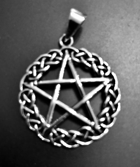Silver Pentagram with Celtic detail