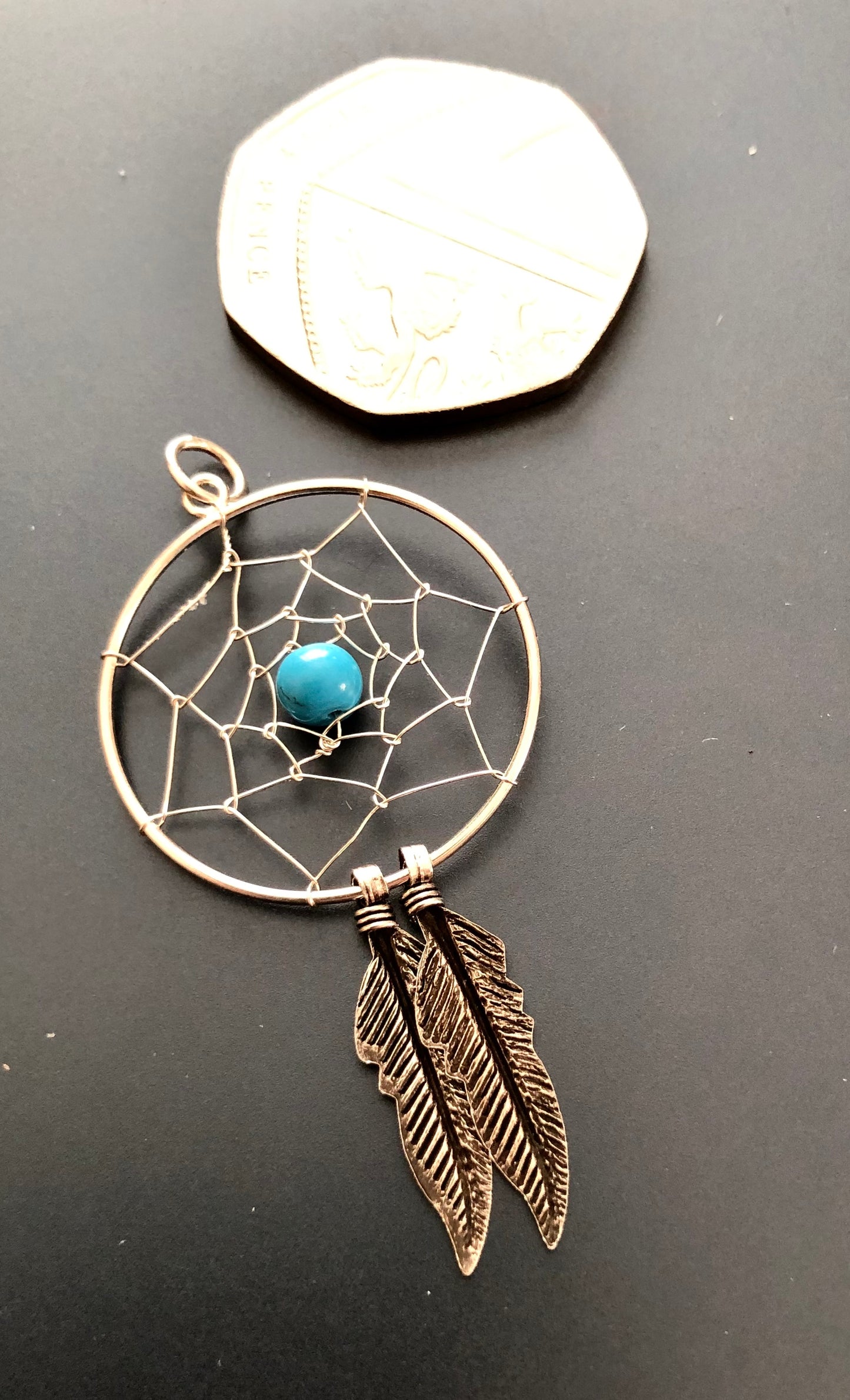 Small Dream Catcher Pendant.