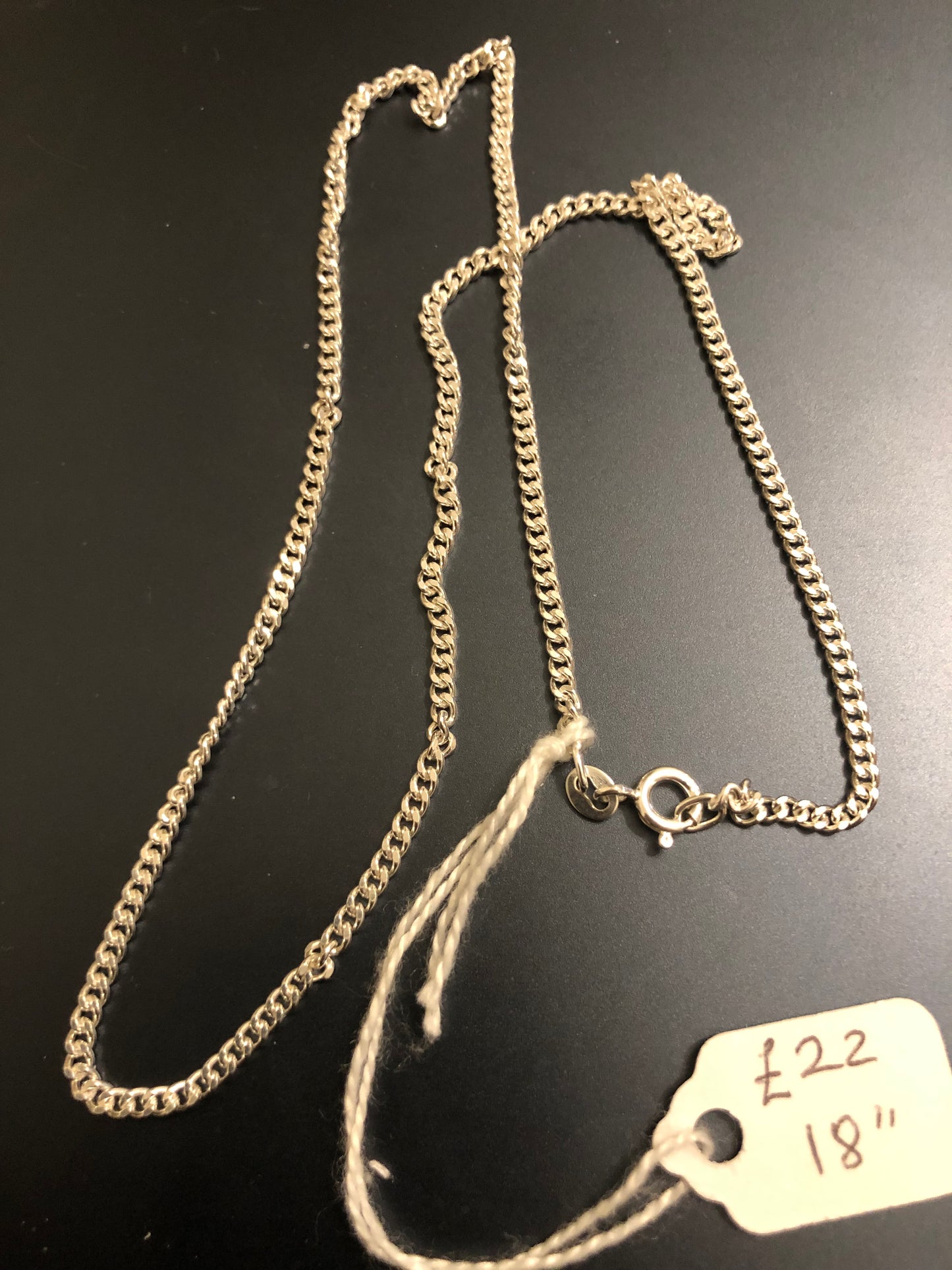 Silver Flat Chain (18 inches/45.72 cm)