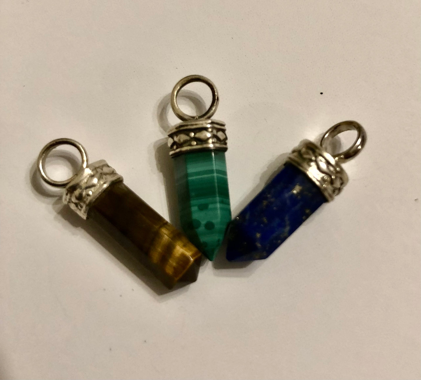 Lapis and Silver Tiny crystal point (half an inch/7.62 ccm)