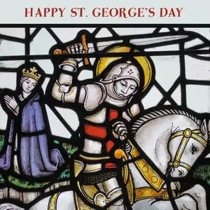 Happy St George's Day (Stained Glass).